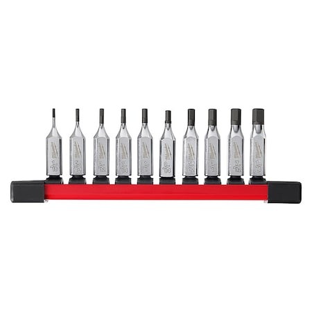 Milwaukee Tool 48-22-9540 10 Pc .1/4 In. Drive Sae Hex Bit Socket Set