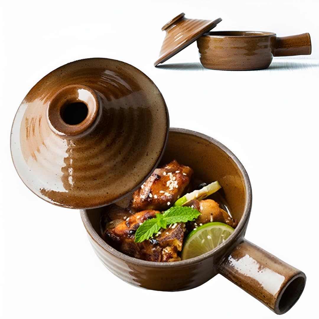 WDCFXY Egg Cooker,microwave egg cooker,Ceramic Microwave brown glaze