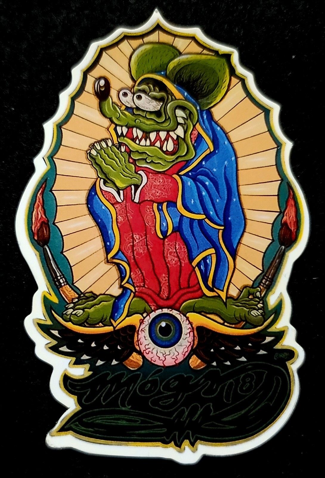 RAT FINK STICKER “GUADALUPE LETS PRAY”🙏🏻 2 1/2“X 3 3/4” LIFE IS AMAZING