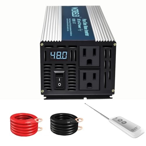 500W Pure Sine Wave Inverter 12V DC to 110V 120V AC Power 500 Watts 12 Volts