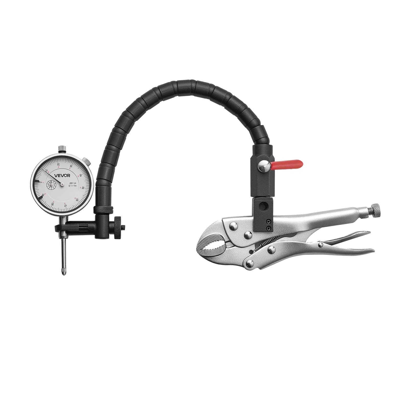 VEVOR Dial Test Indicator Flexible Arm Locking Pliers 0.001in Accuracy 0-1 Range