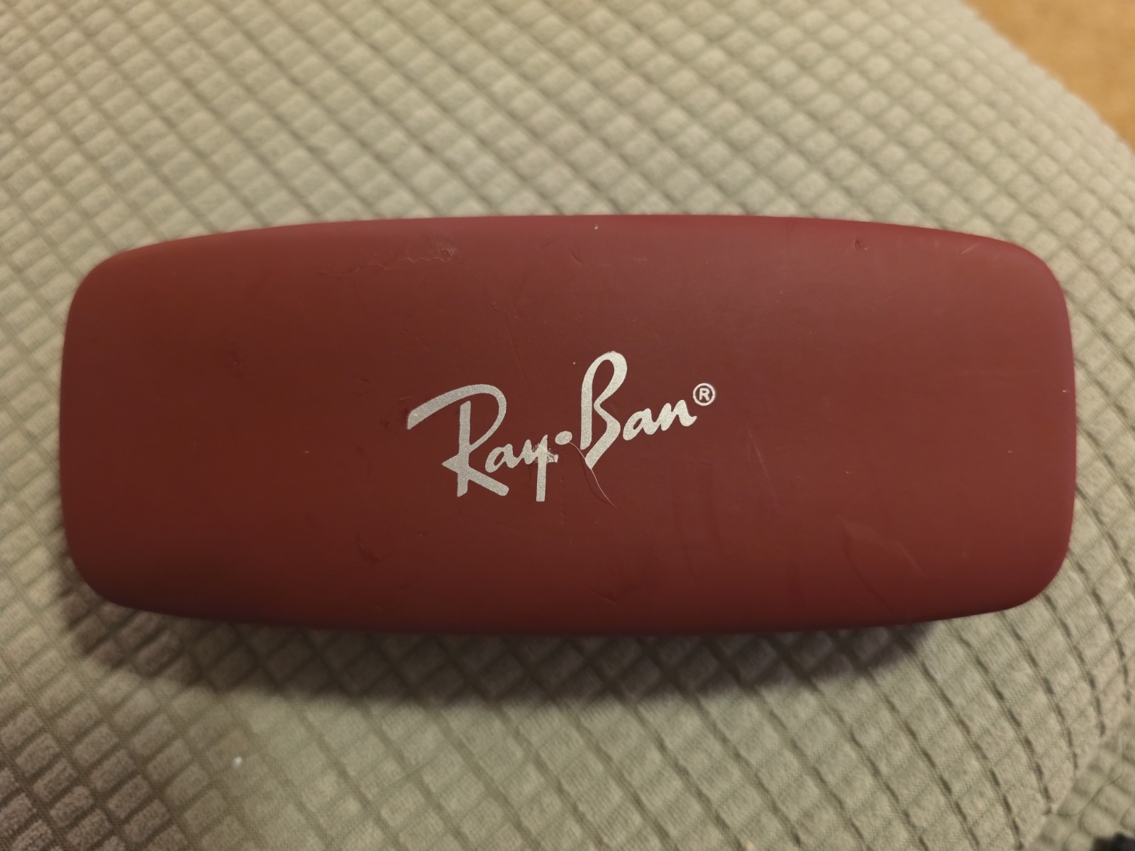 Ray-Ban Burgundy Maroon Red Hard Shell Glasses Case Storage Smaller Size