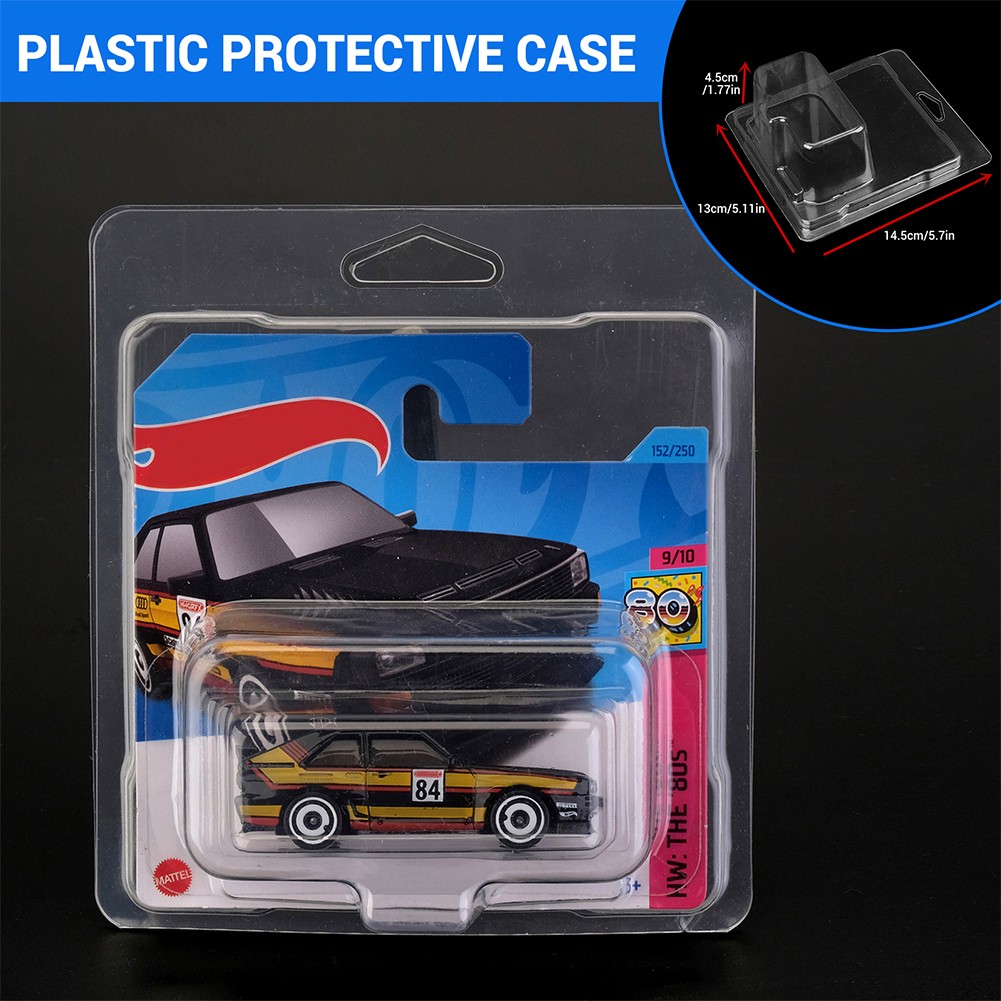 10Pcs Protector Case for 1/64 Diecast Short Card Mainline Cars Clamshell Storage