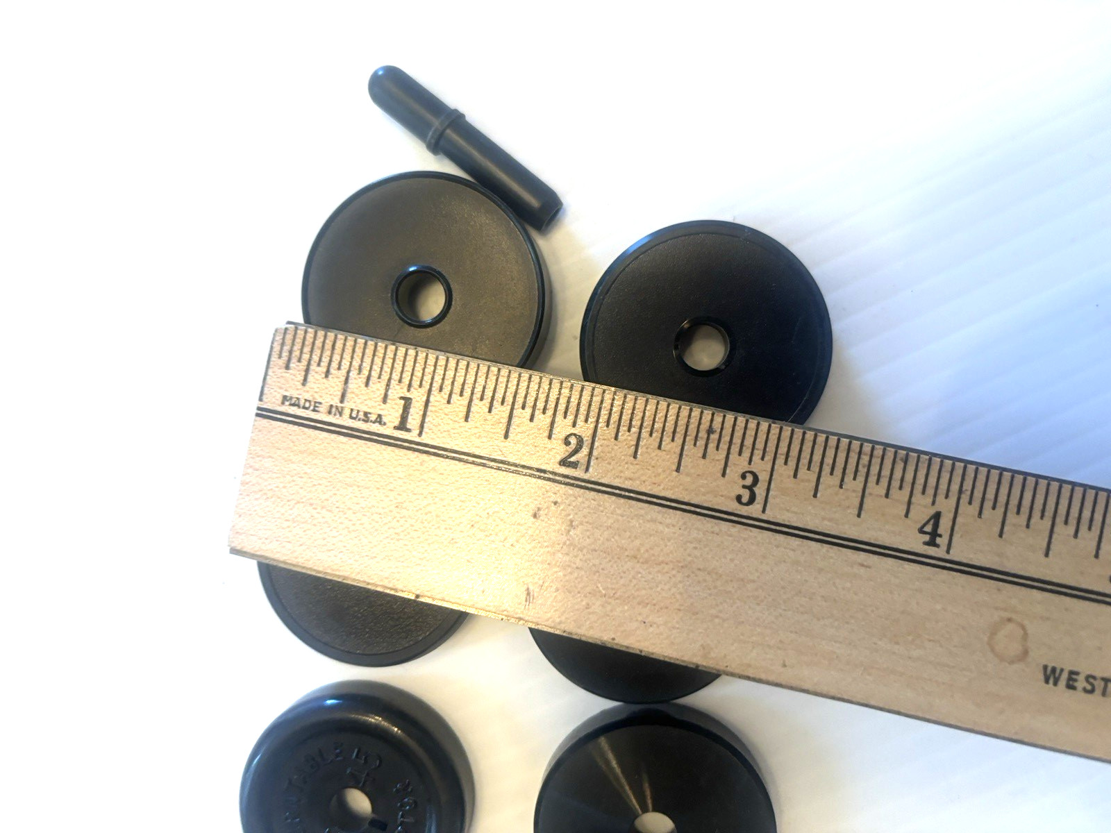 6 lot VTG Black Plastic 45 RPM Adapter Turntable Record Player Mixed