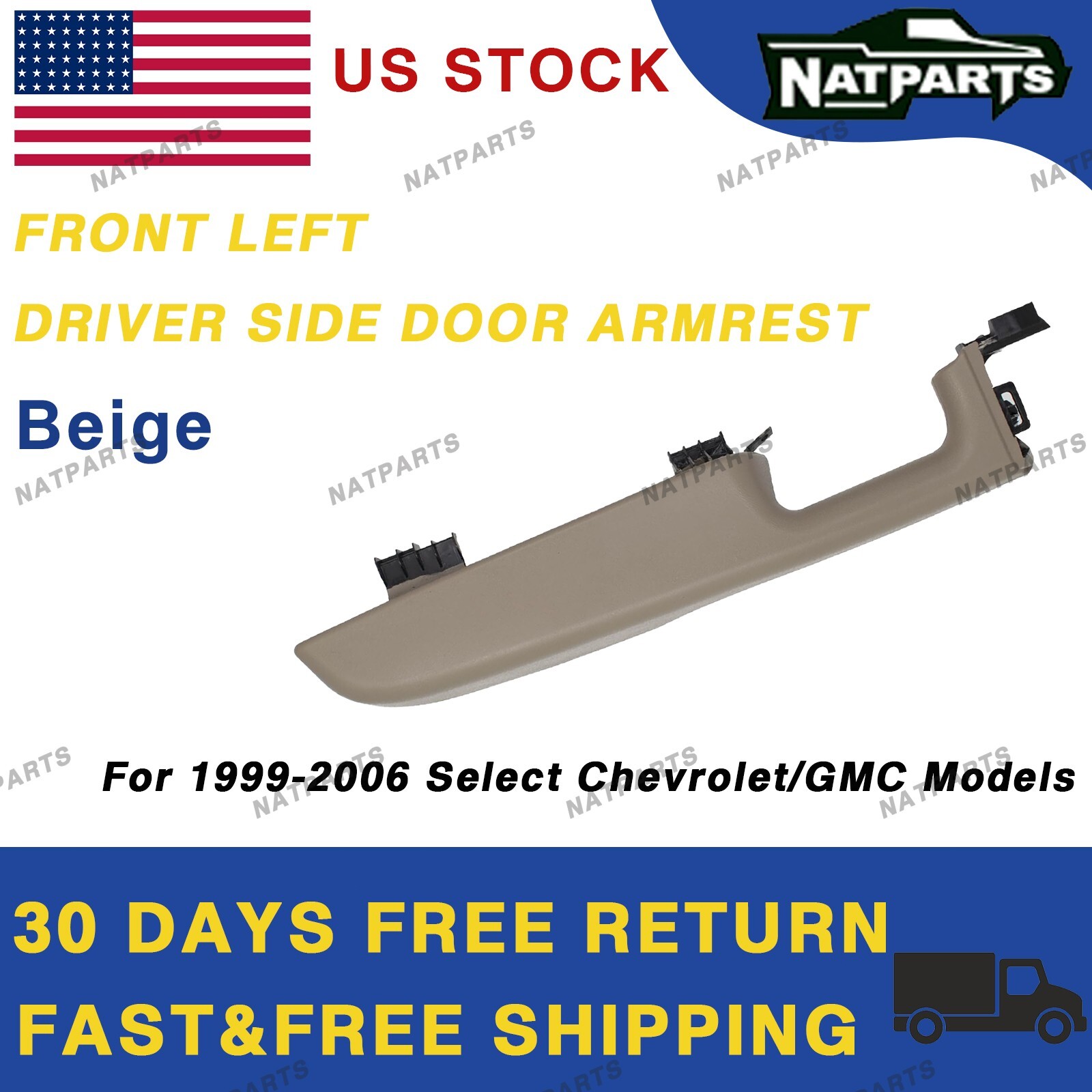 Front Driver Left Door Armrest Handle for 99-06 Select Chevrolet/GMC Models