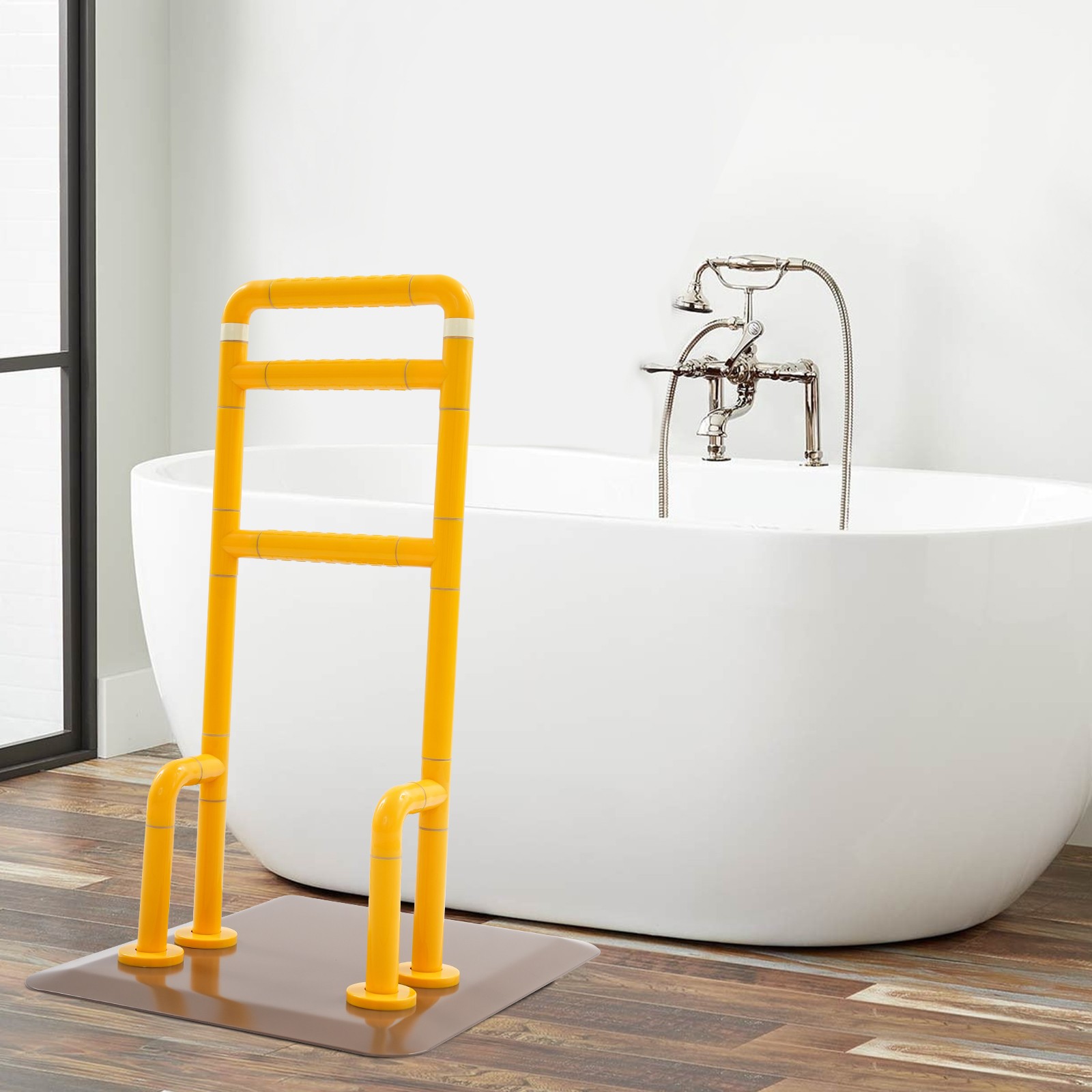 3-Level Stand Assist Handrail Floor Mount Yellow for Bed & Sofa