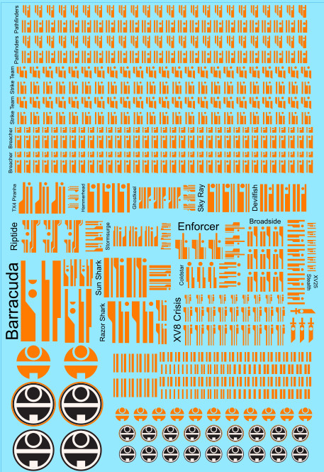 Greater Good Aliens Orange Markings Transfer Sheet A6