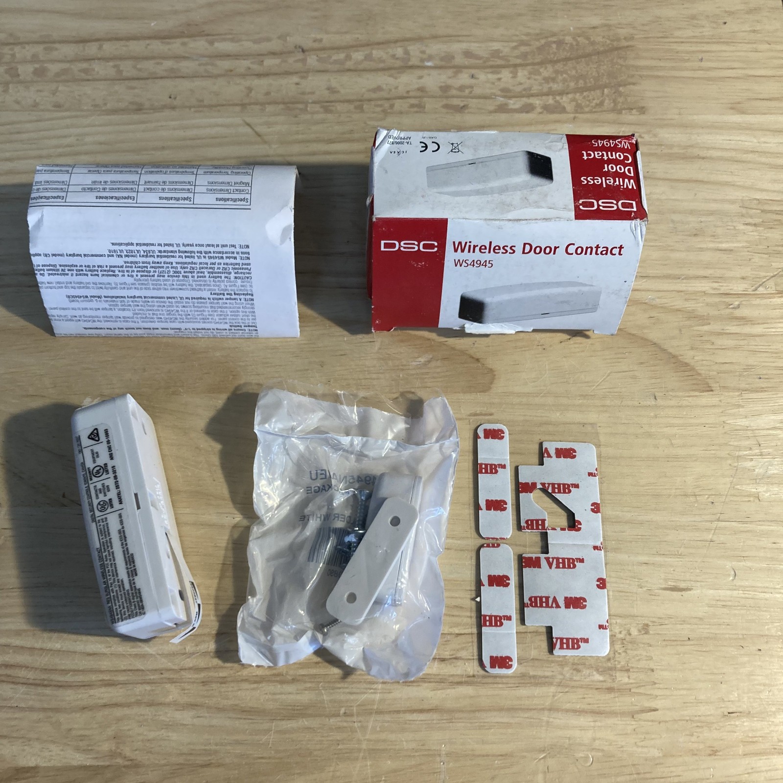 DSC WS4945 Wireless Alarm Door Contact New Complete In Box