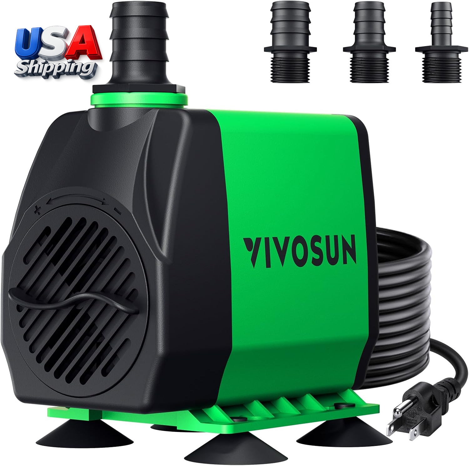 800GPH Submersible Pump(3000L/H, 24W), Ultra Quiet Water Fountain Pump with 10Ft