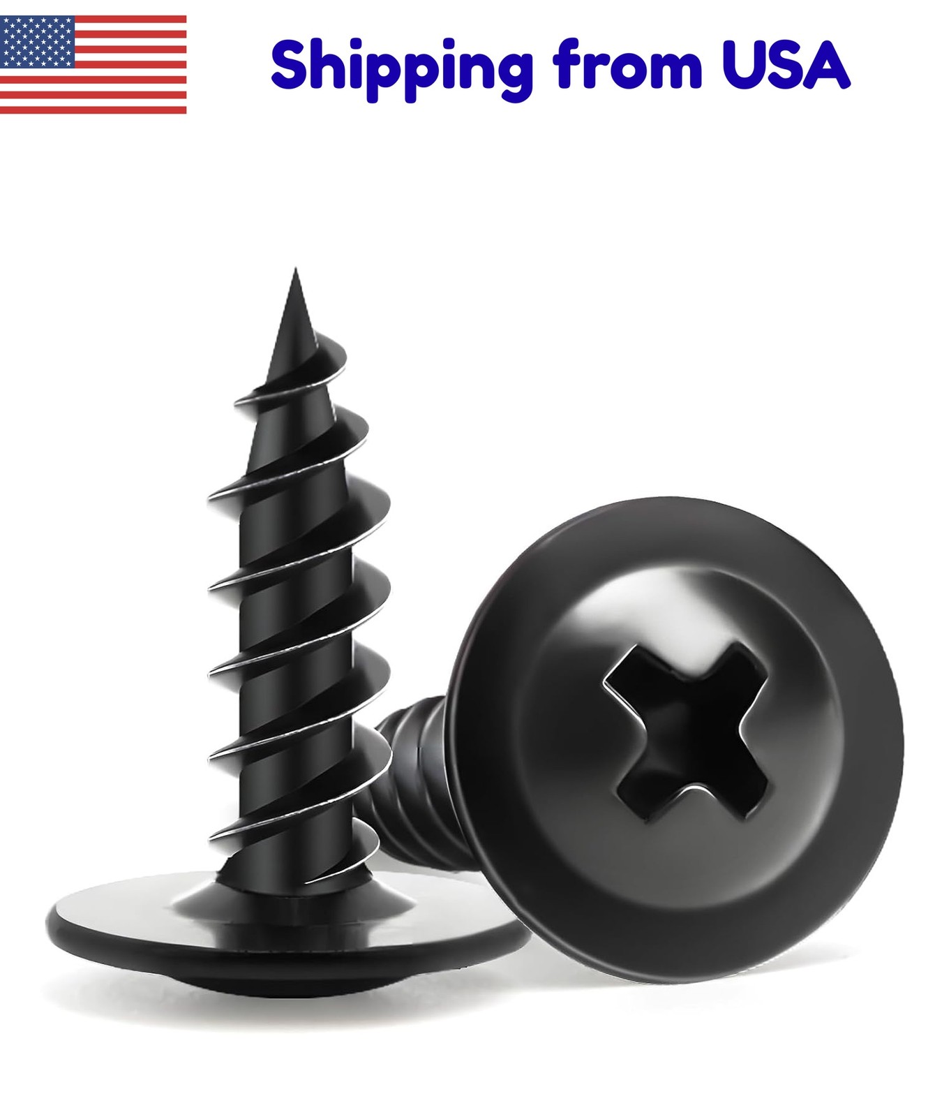 Wood Screws 1/2 Inch, 160 PCS Phillips Truss Head Black Self Tapping #8