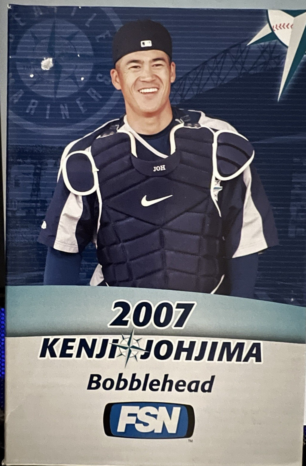 Kenji Johjima 2007 Seattle Mariners Bobblehead SGA FSN