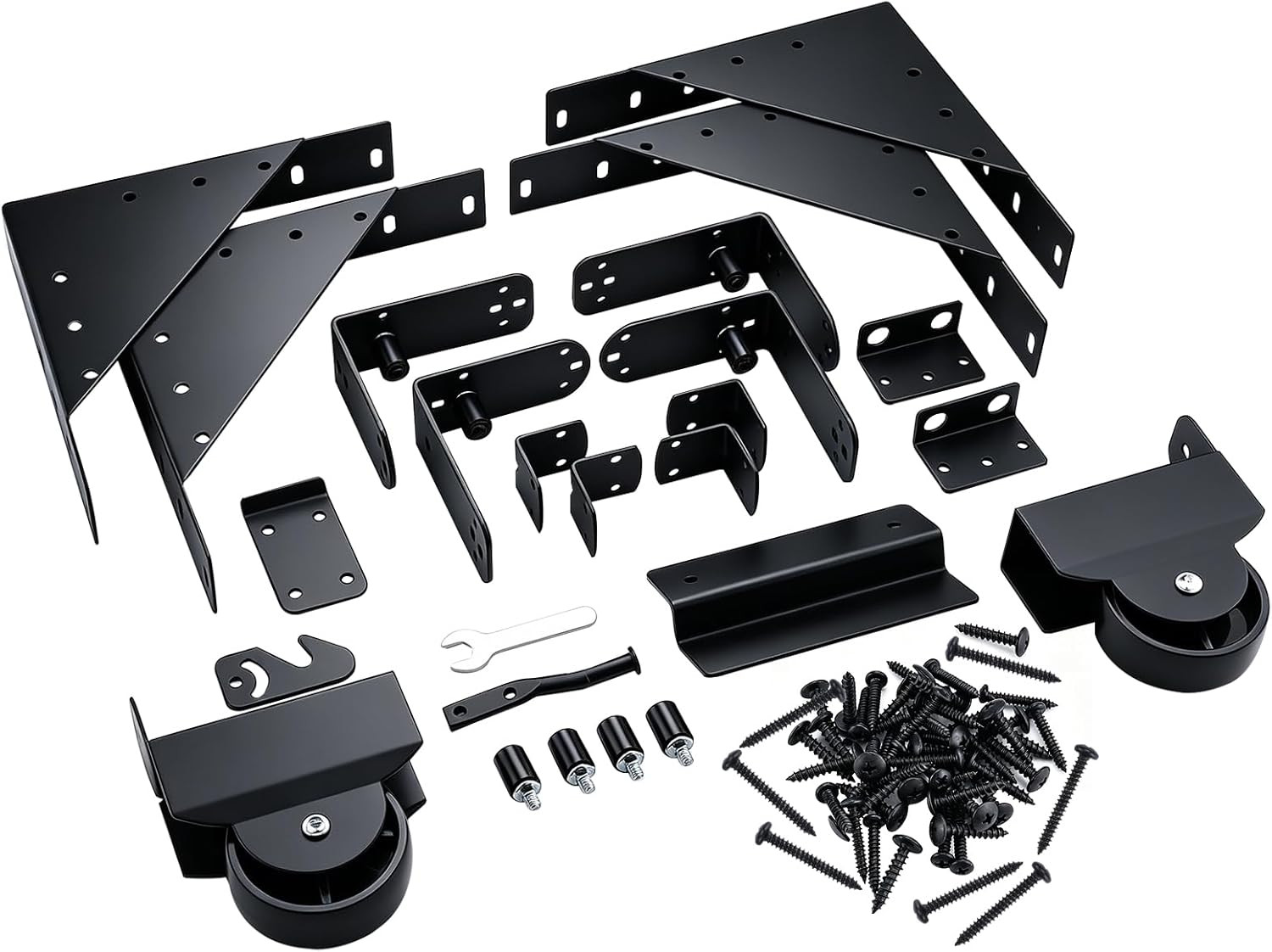 Sliding Gate Kit, Heavy Duty Sliding Gate Hardware for Deck Fence with Roll Whee