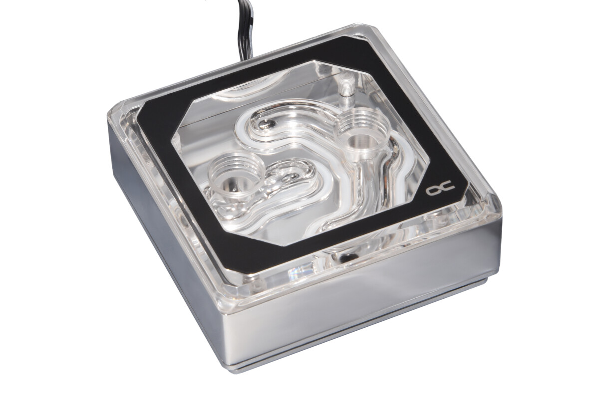 Alphacool Eisblock XPX Aurora Edge CPU Water Block, Digital RGB, Chrome/Plexi