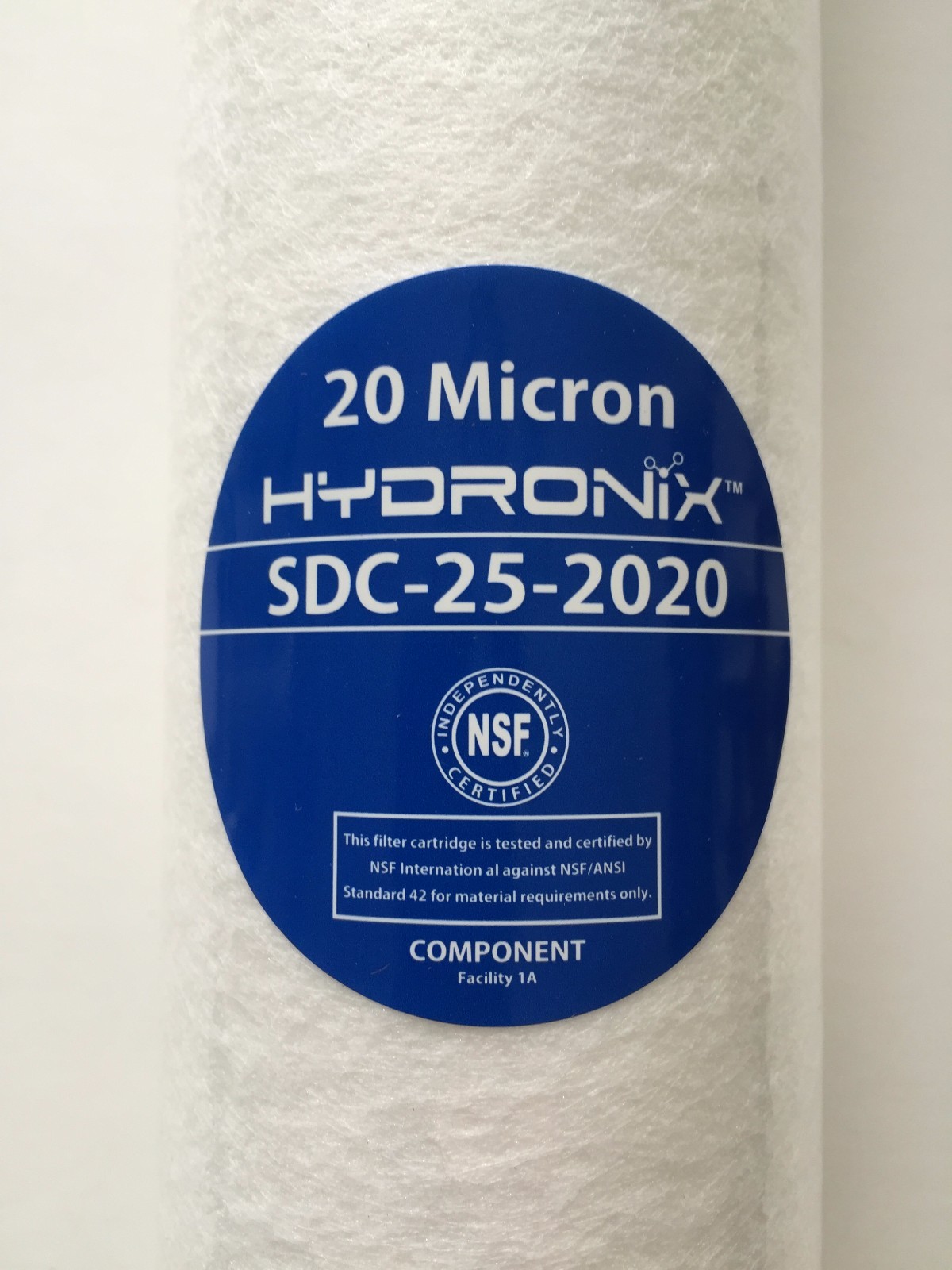 HYDRONIX 20 MICRON 20"x2.5" SEDIMENT FILTER NSF CERTIFIED