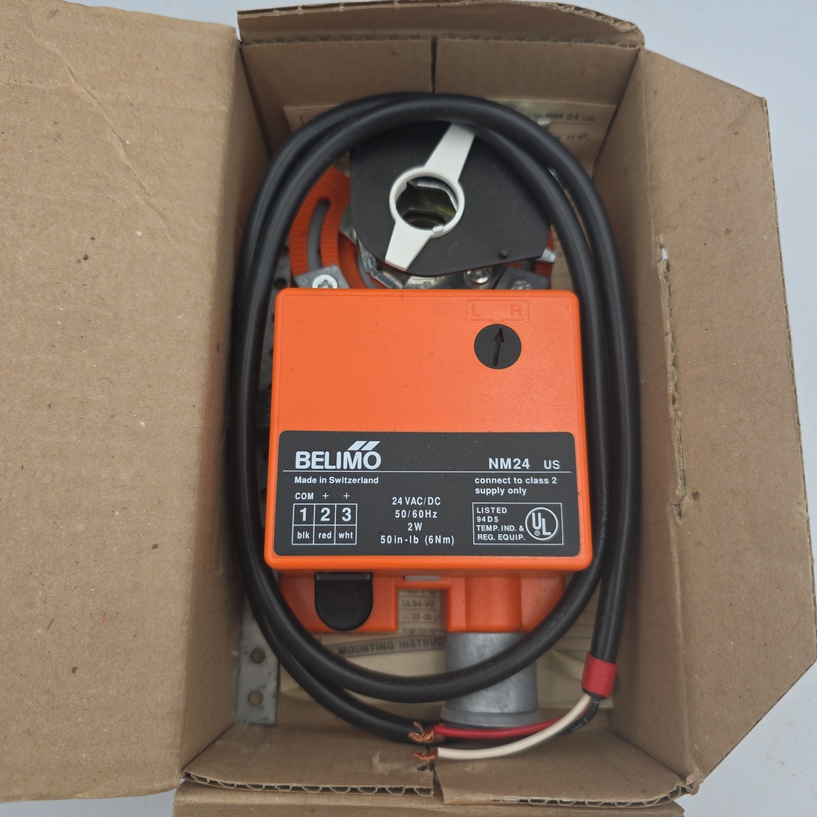 NEW IN BOX - Belimo NM24 US Actuator 24 V AC/DC 50 in-lb (6 Nm) Switzerland