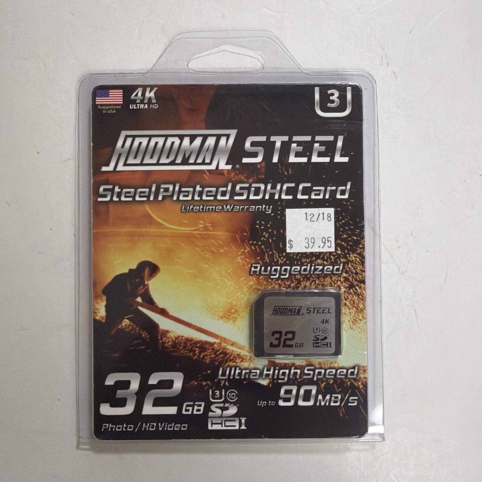Hoodman Steel SteelPlated SDXC CARD 32Gb 4k PHOTO/ HD VIDEO 90MB/S