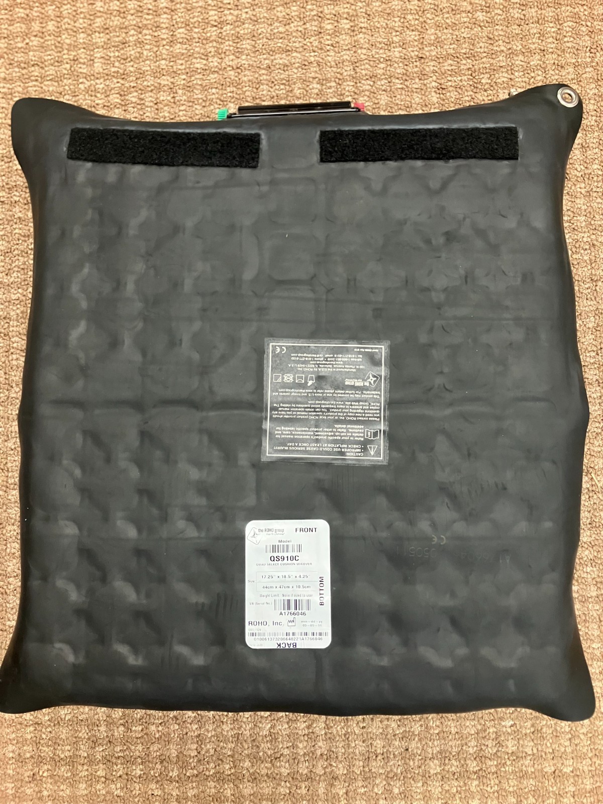 Roho High Profile Cushion Model QS910C with cover