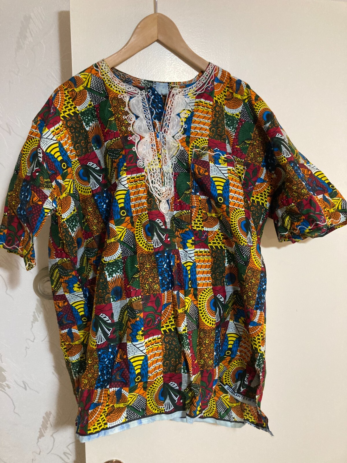 Dashiki Men Shirt and Pants - Red Orange Blue Yellow White