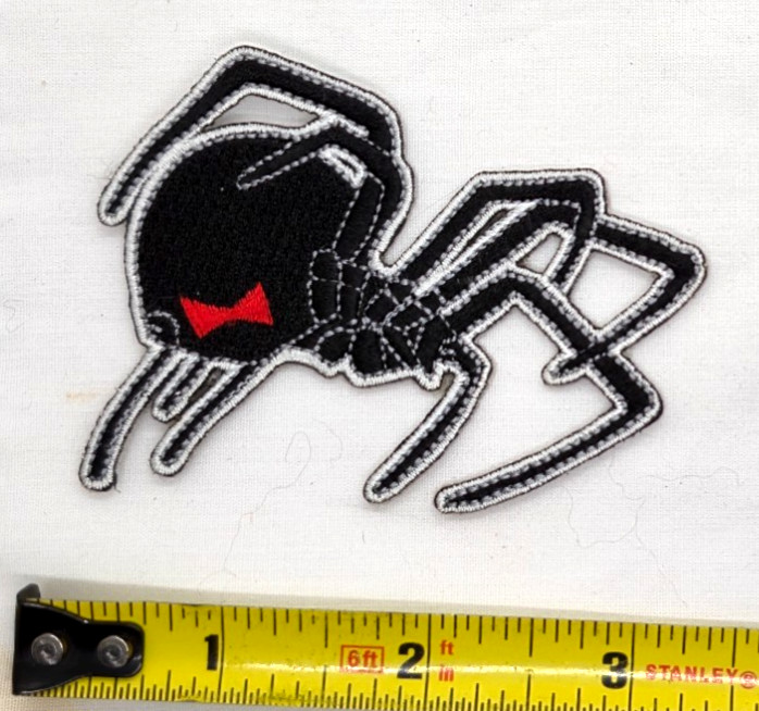Black Widow Spider Iron On Sew On Patch 3"X 2 1/8"