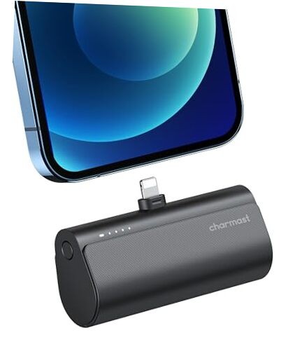 Small Portable Charger 5000mAh, Ultra-Compact 20W PD Fast Charging Power Black