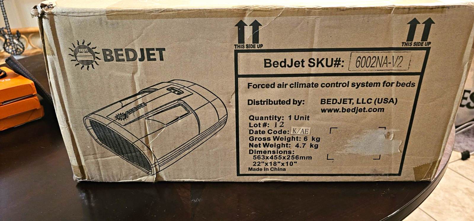 BedJet Forced Air Bed Climate Control System Bed Jet 6002NA-V2 It's a bed A/C!