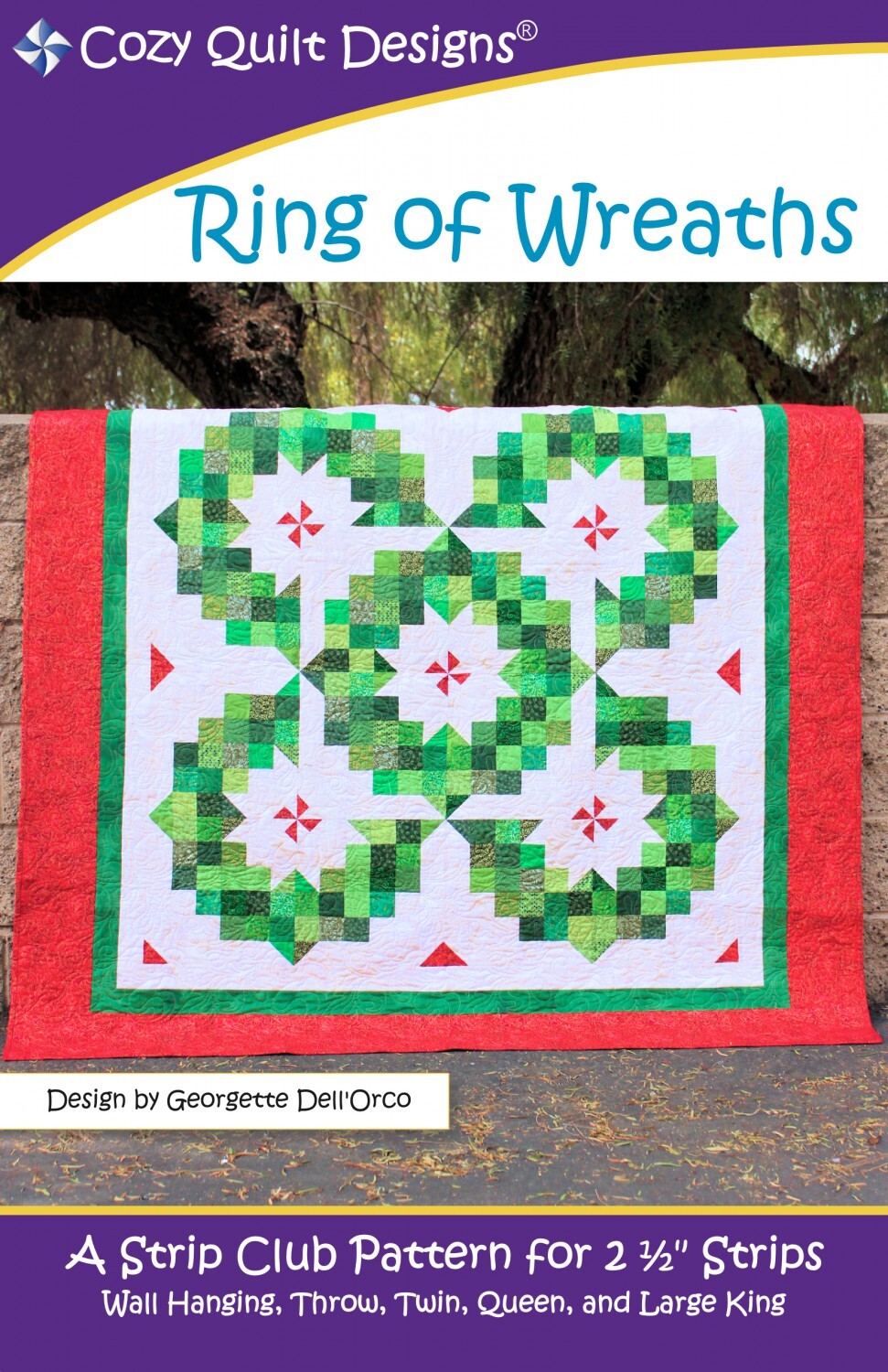 Ring of  Wreaths Quilt Pattern by Cozy Quilt Designs Jelly Roll Friendly