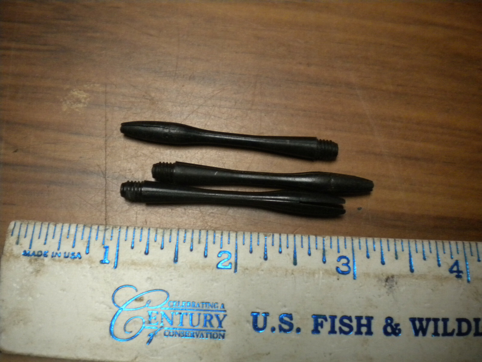 Lot of  3 Used Black Plastic Dart Shafts   See Pictures  Unnamed
