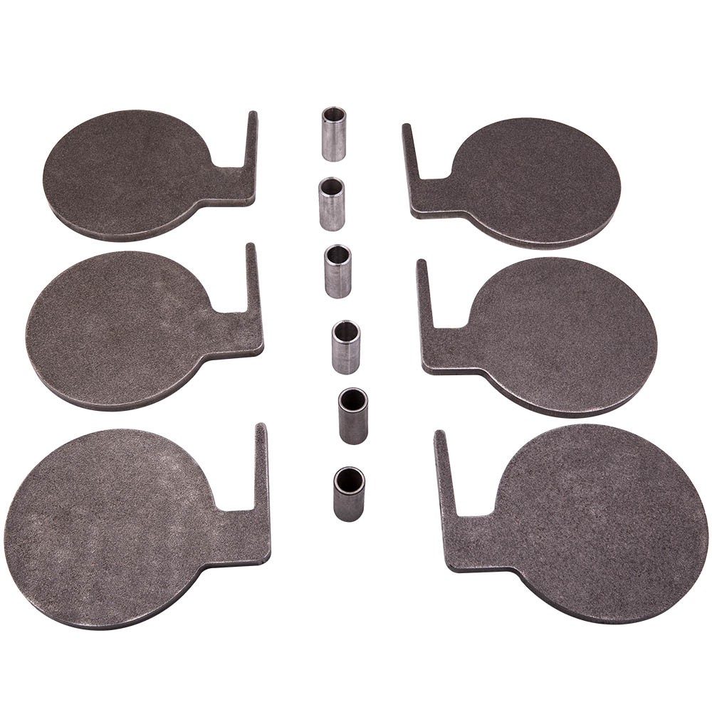6pcs 6" x 3/8" Metal Targets Dueling Tree DIY Shooting W/Tubes Paddles Q235