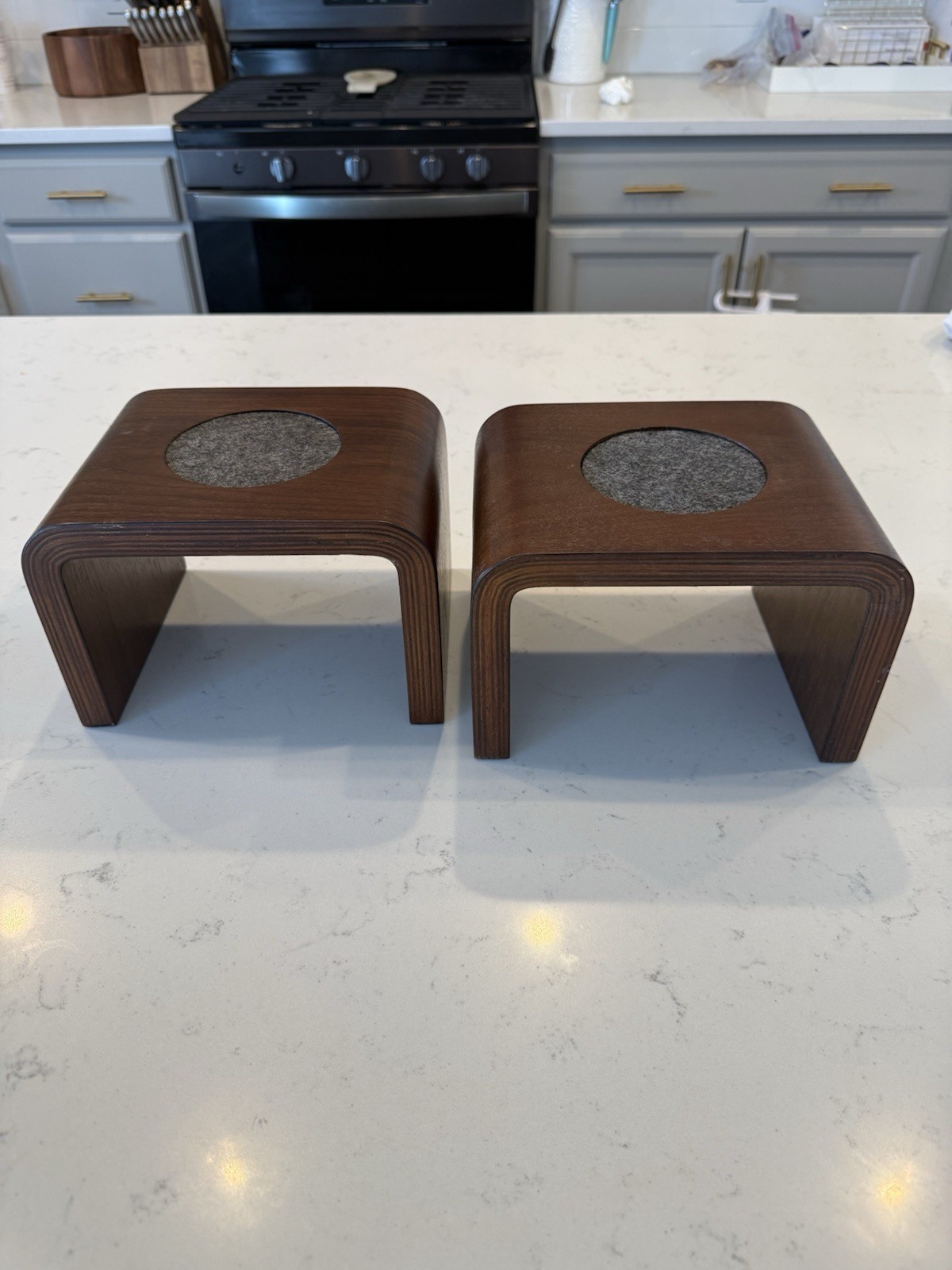 Lovesac Sactional Coasters - Dark Walnut - Set Of 2