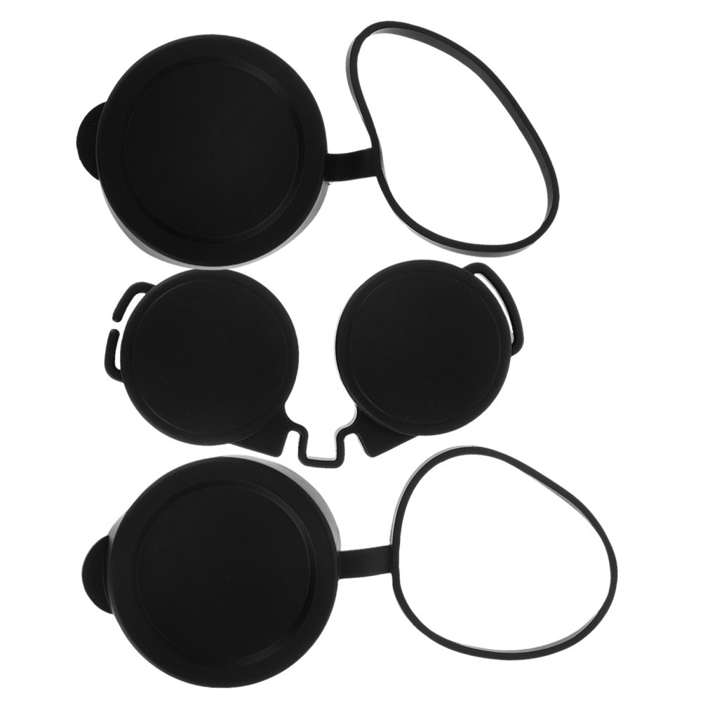 3Pcs Compact Binocular Rubber Lens Covers with Durable Waterproof Protection