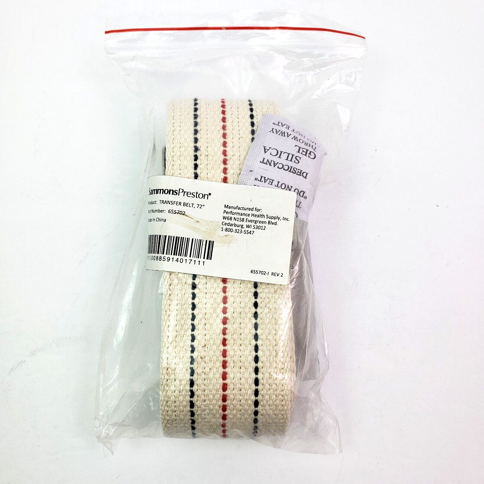 Performance Health Sammons Preston 72 Inch Gait Transfer Belt 655702