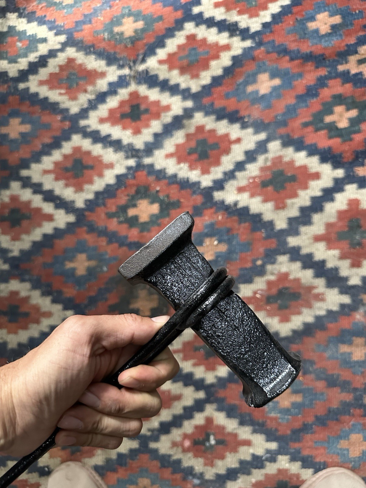 Large Blacksmiths Flatter with Wrought Handle - 65mm Squared Face - 52cm Long