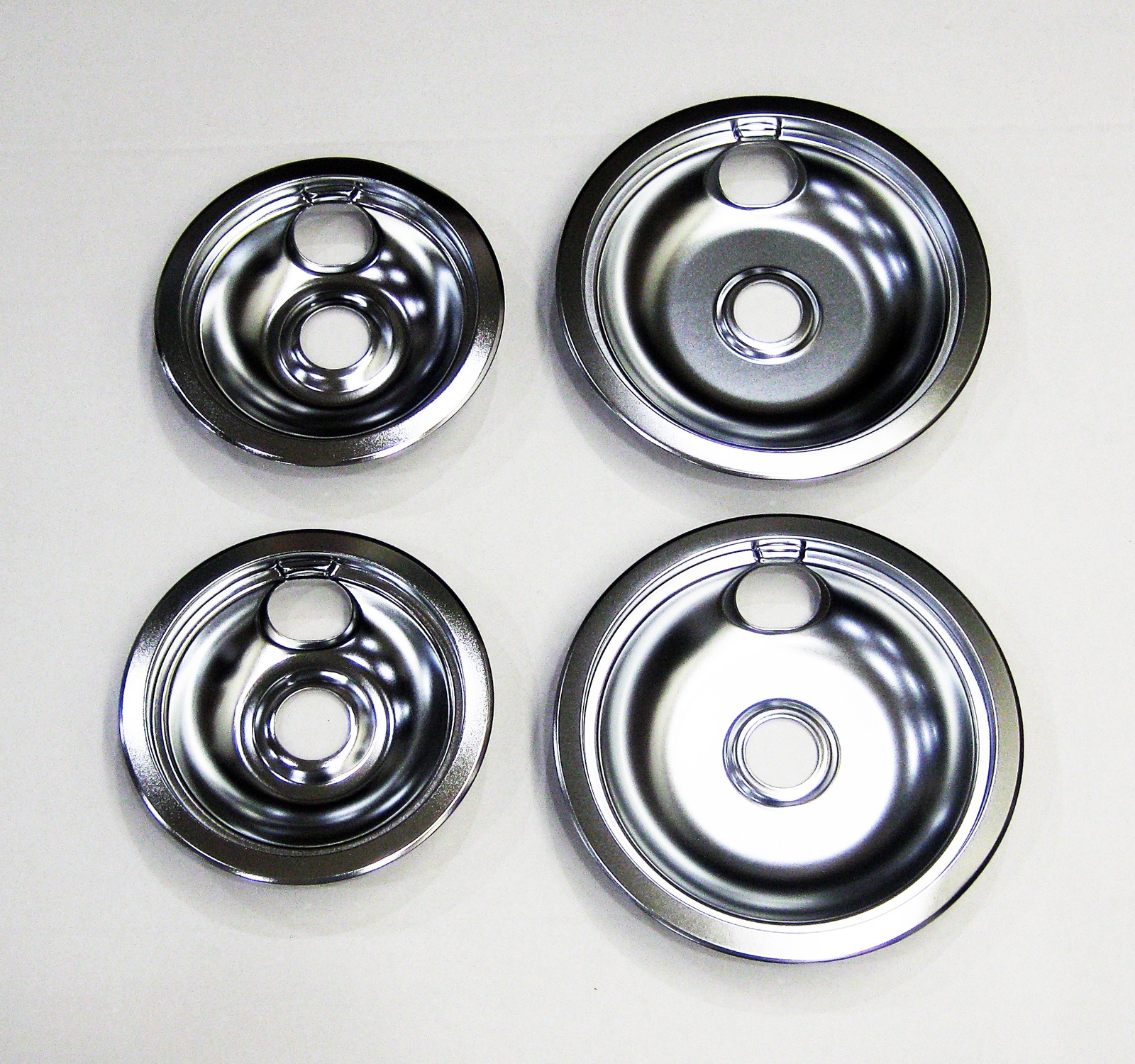 Range Burner Pan Bowl Set for Frigidaire 2 of 316048414 2 of 316048413 Chrome