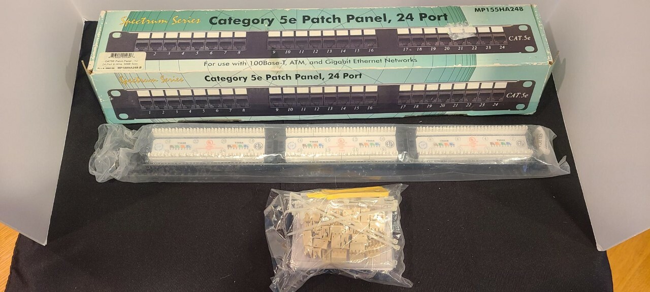 Spectrum Series Category 5e Patch Panel 24-Port MP155HA248 Open Box FREE S&H