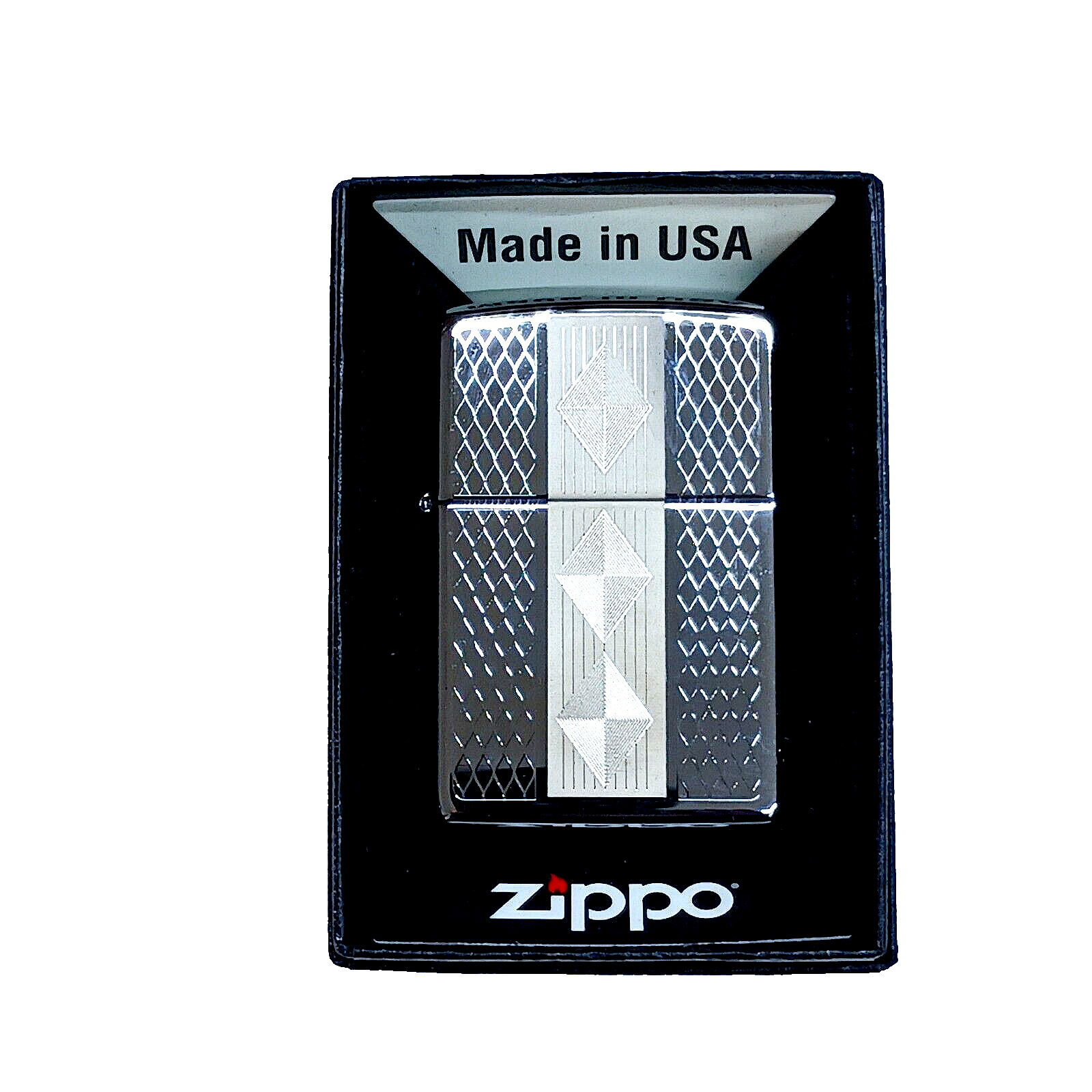 Zippo 29424 Diamond Grill High Polish Chrome