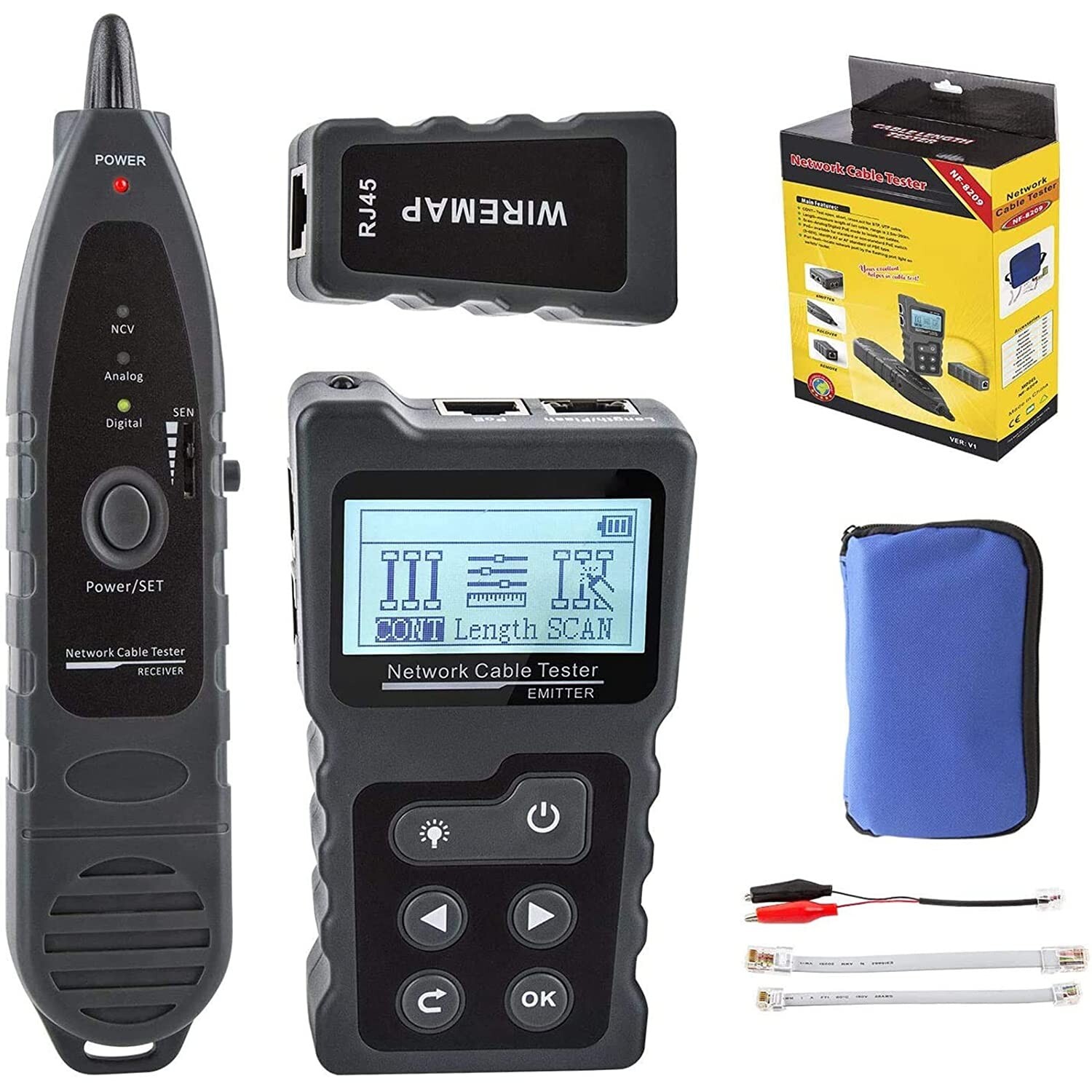 Advanced Cable Tester - PoE Multifunction Wire Tracker Network Cable Tester
