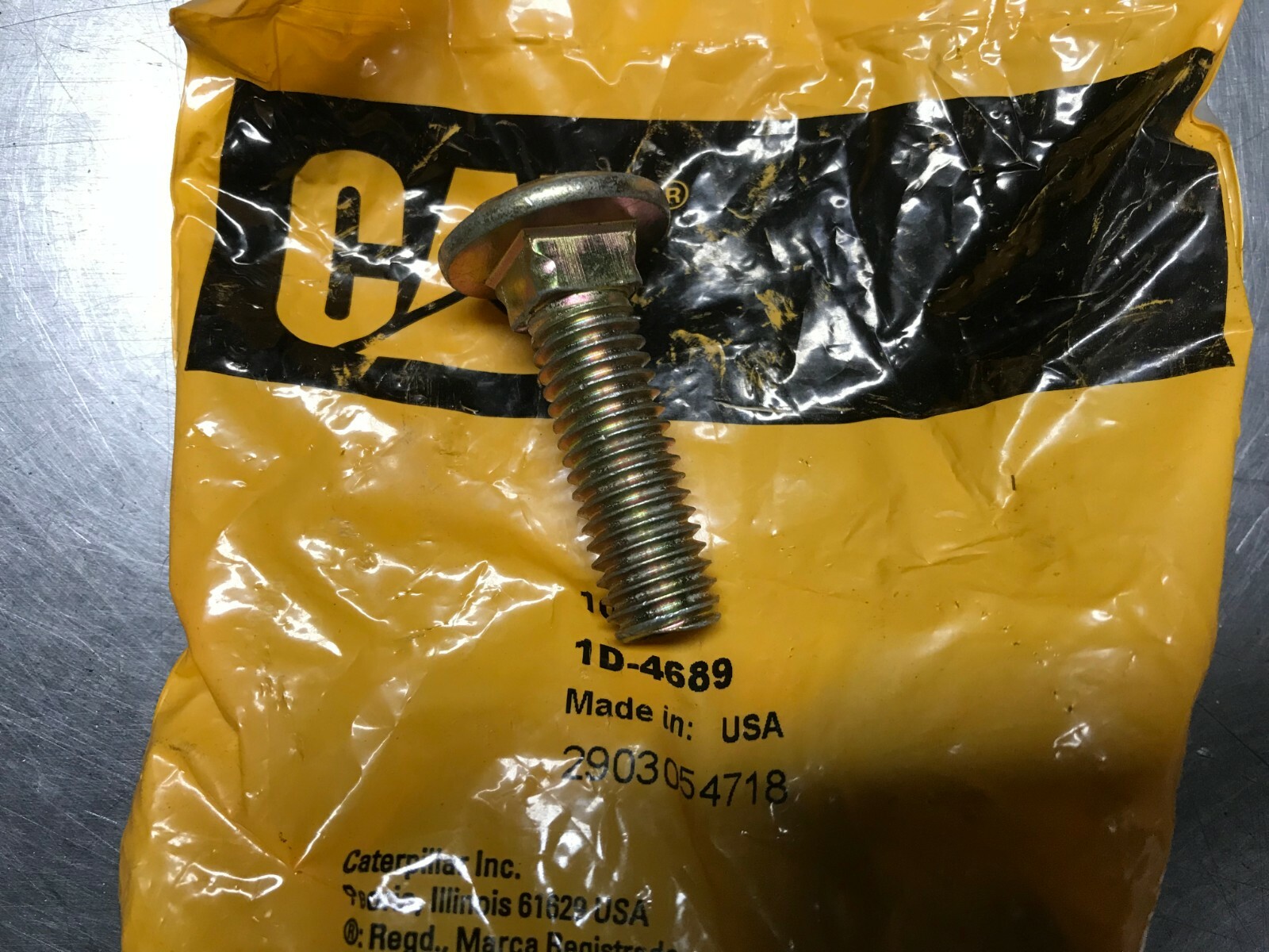 1D4689  GENUINE  CAT  BOLT - 1.75" long  QTY of 2 Bolts   Caterpillar  1D-4689