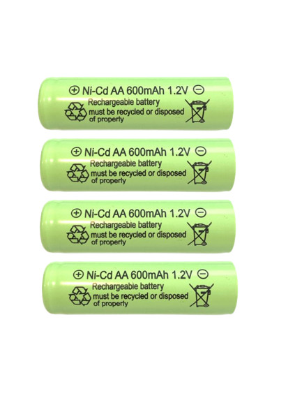 4-PCS AA Rechargeable Batteries NiCd 600mAh 1.2v Garden Solar Lights Ni-Cd V4
