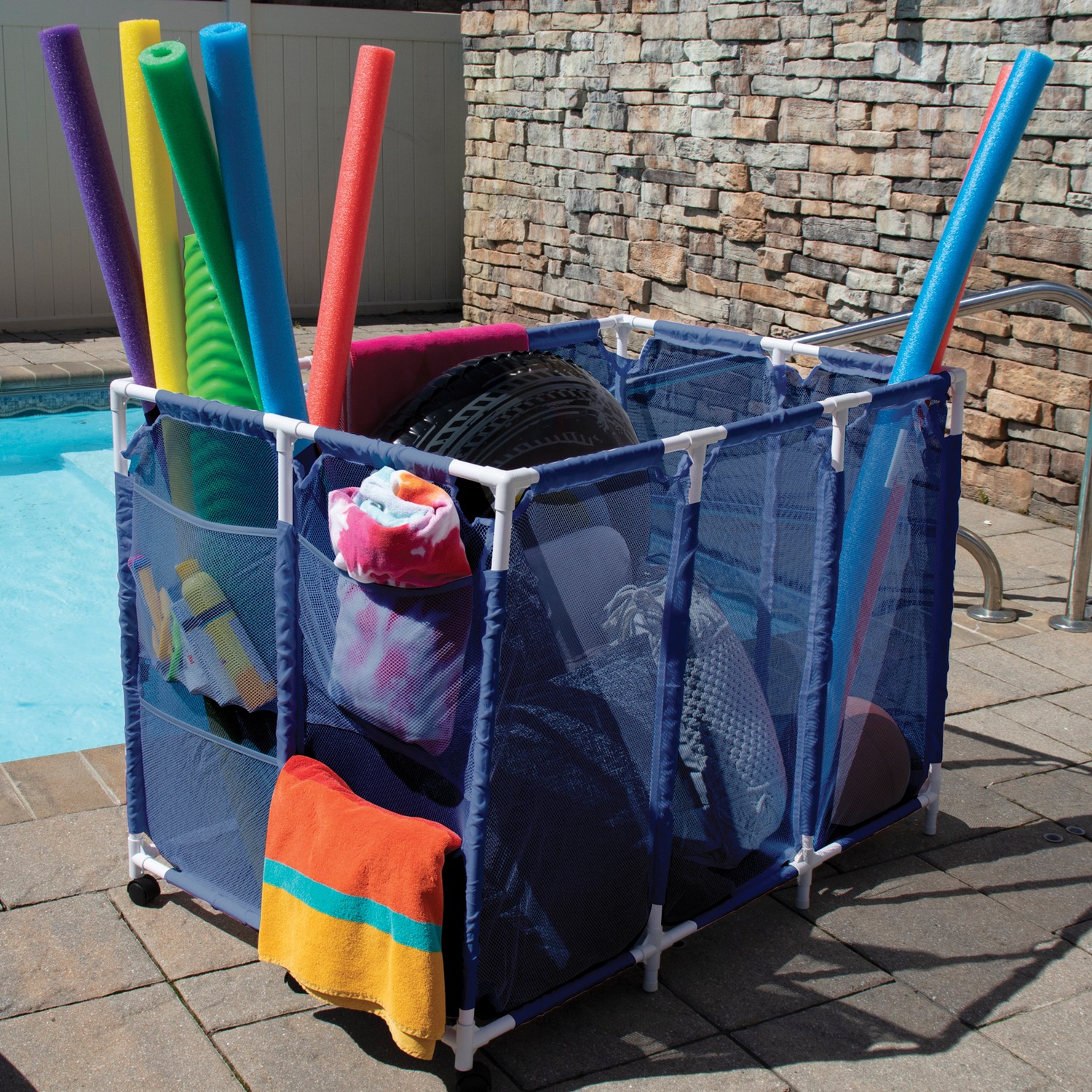 Pool Storage Mesh Rolling Organizer Extra Large