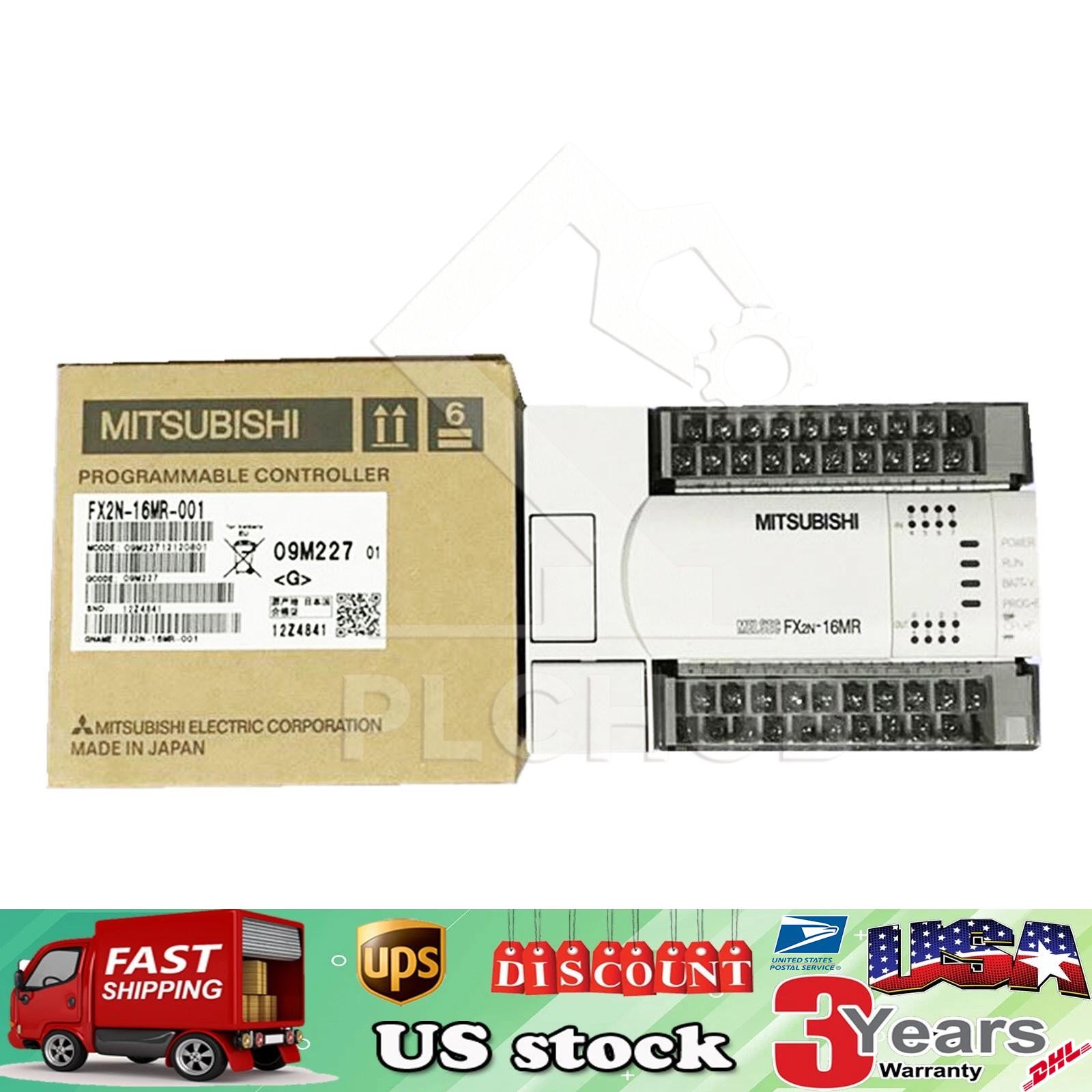 MITSUBISHI FX2N-16MR-001 FX2N16MR001 PLC Programmable Controller US Free TAX
