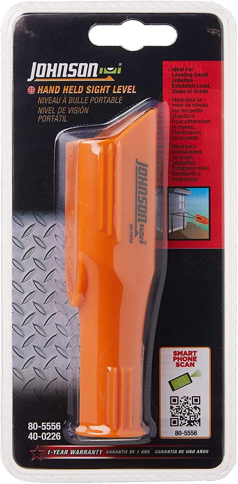 Level & Tool 80-5556 Hand Held Sight Level, Orange, 1 Level