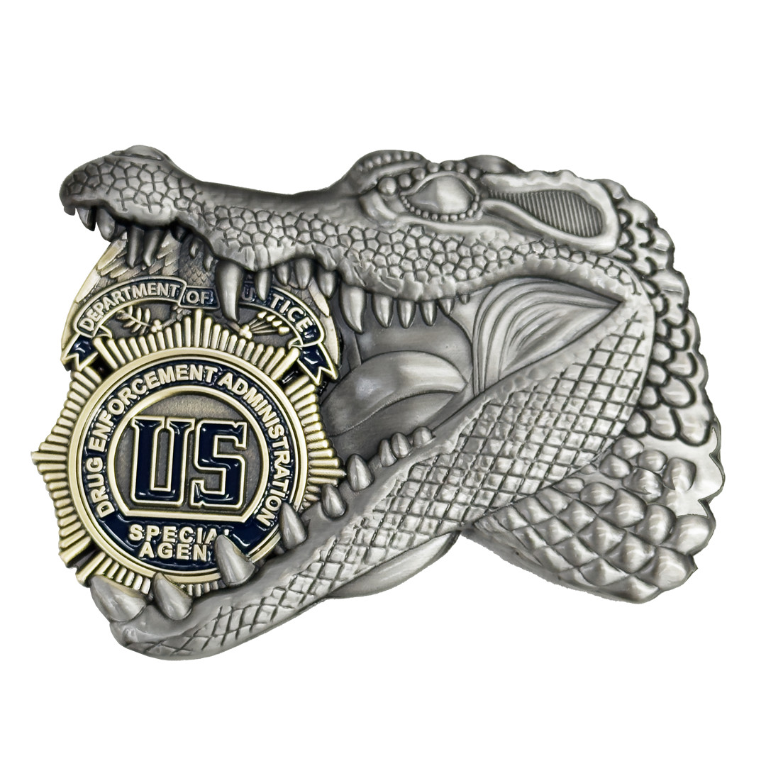 EL19-7 DEA Special Agent DOJ Challenge Coin Alligator Gator Drug Enforcement Age