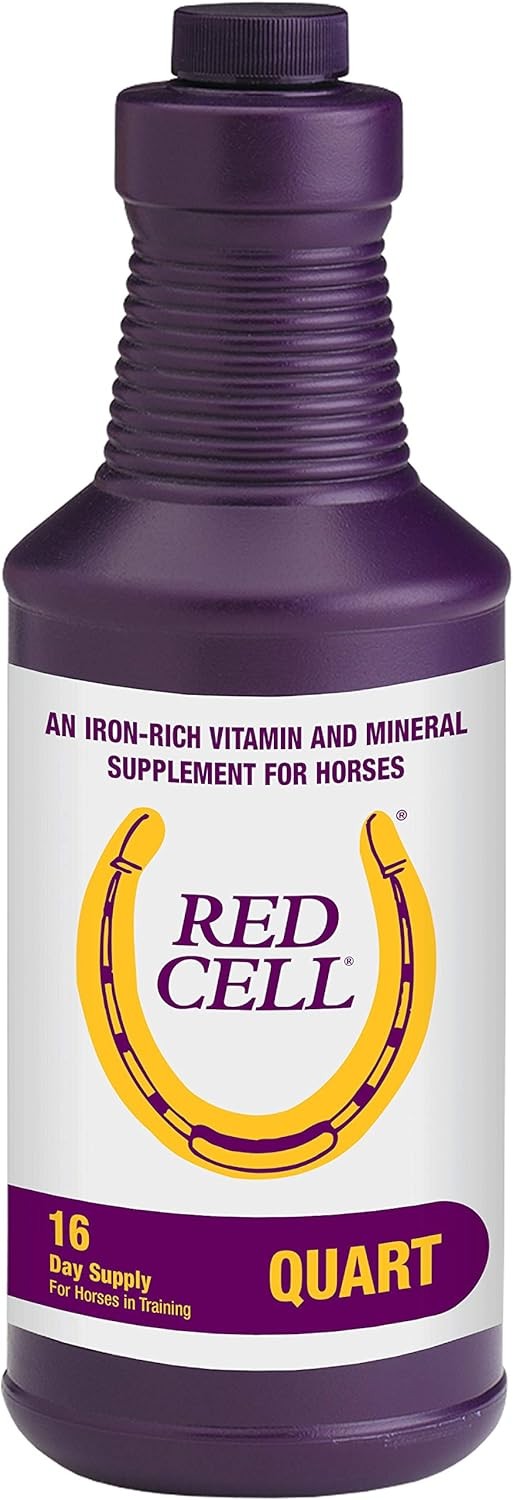 Horse Health Red Cell, Liquid Vitamin-Iron-Mineral 32 ounces, Brown