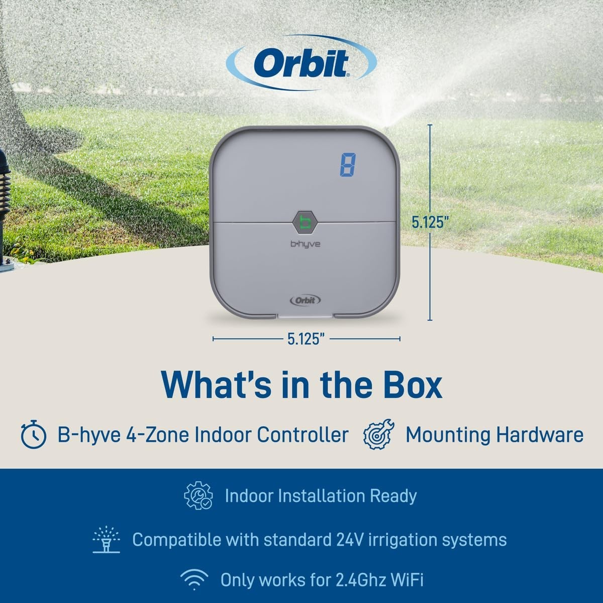 Smart WiFi Indoor Sprinkler Controller - 8-Zone Irrigation System - App Control,