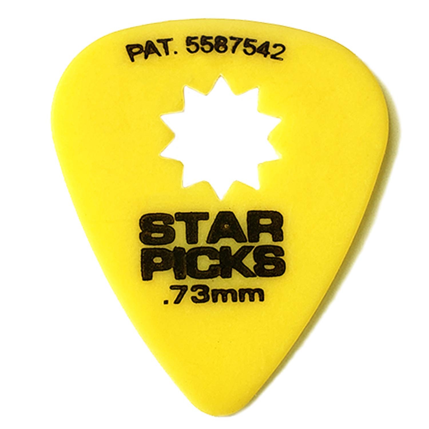 Guitar Picks Delrin .73mm Yellow 72 Pack Model 30013 Star
