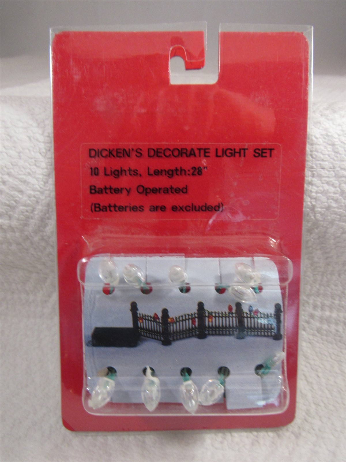 2 COUNT LOT DICKEN'S DECORATE LIGHT SET 10 LIGHTS, LENGTH 28" BATTERY OPERATED