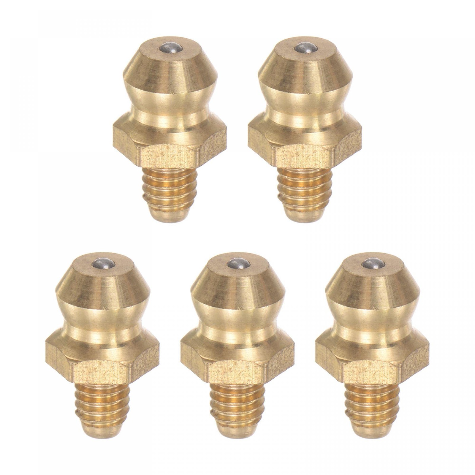 uxcell Brass Straight Grease Fitting M4 x 0.7mm Thread Hydraulic Grease Fitti...