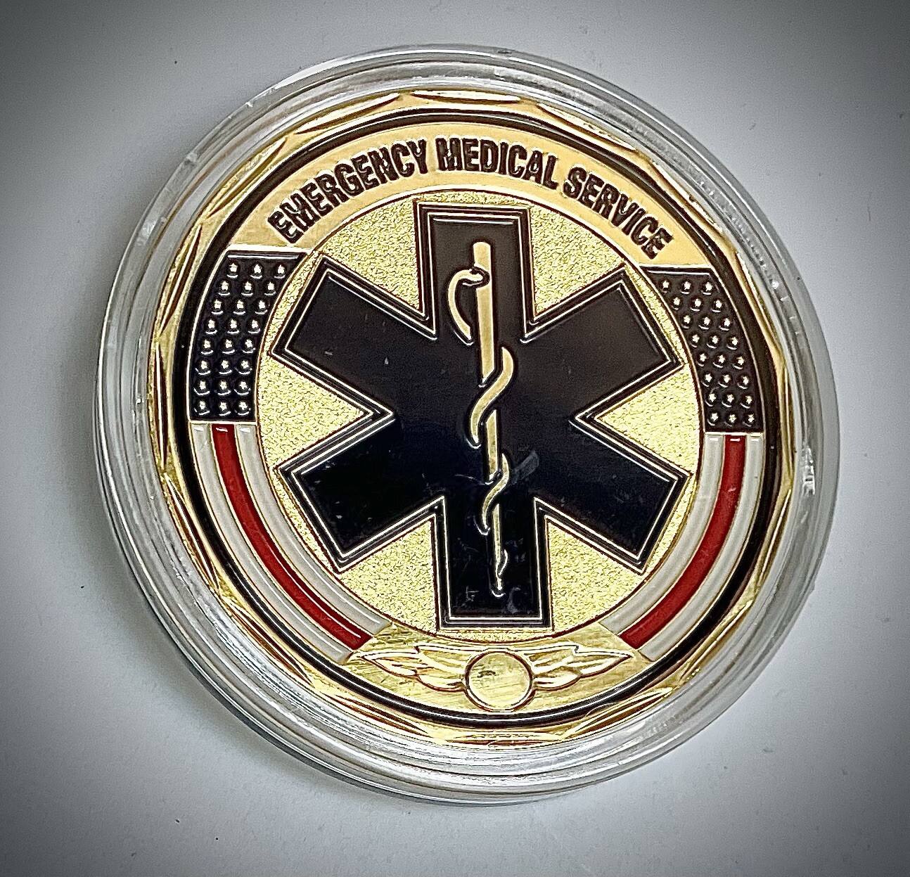 Emergency Medical Service-EMS-Challenge-Collectors Coin-Gold Colored-NEW