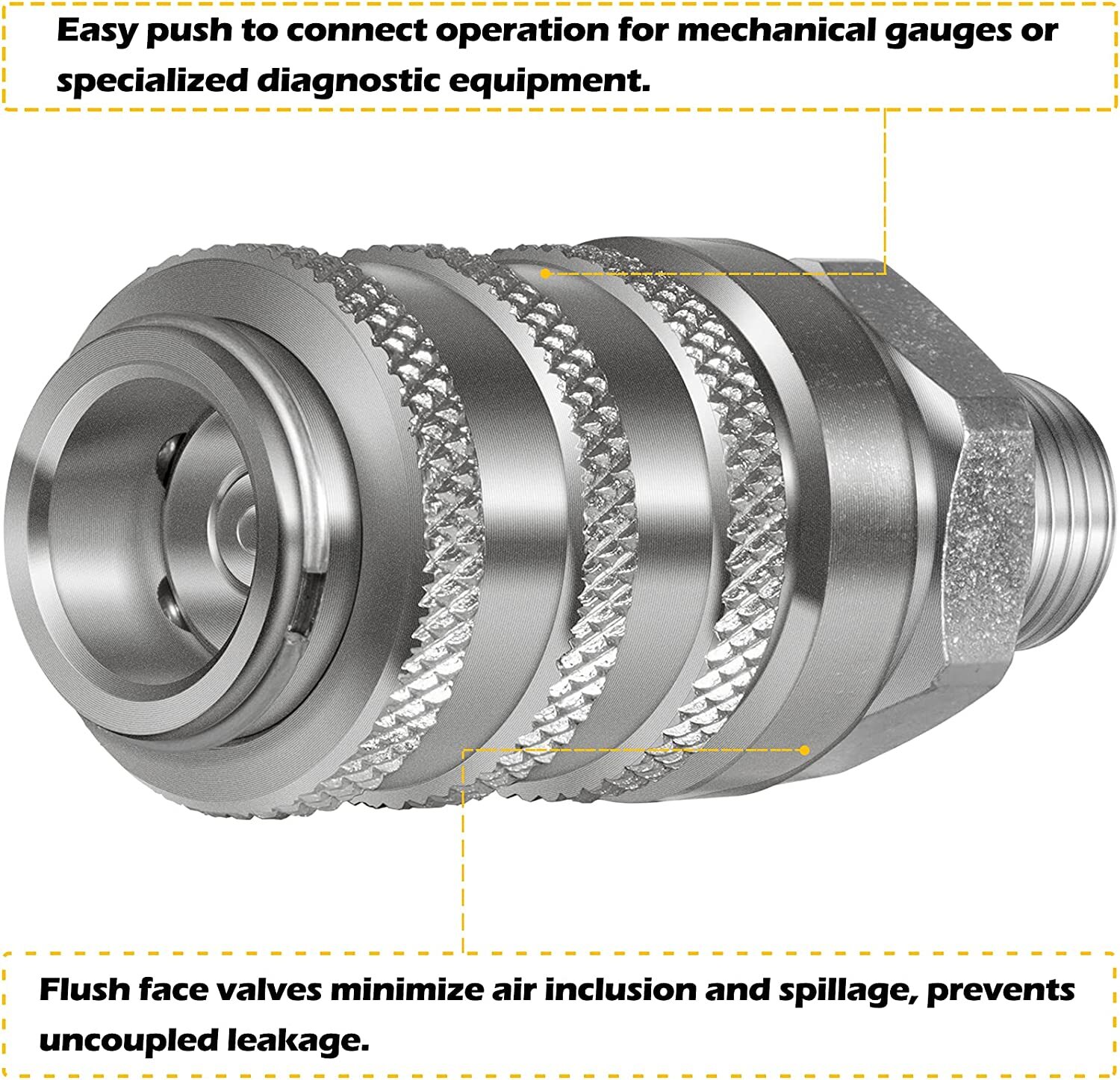PD243 Test Port and Diagnostic Equipment Quick Coupler with Male Pipe Thread