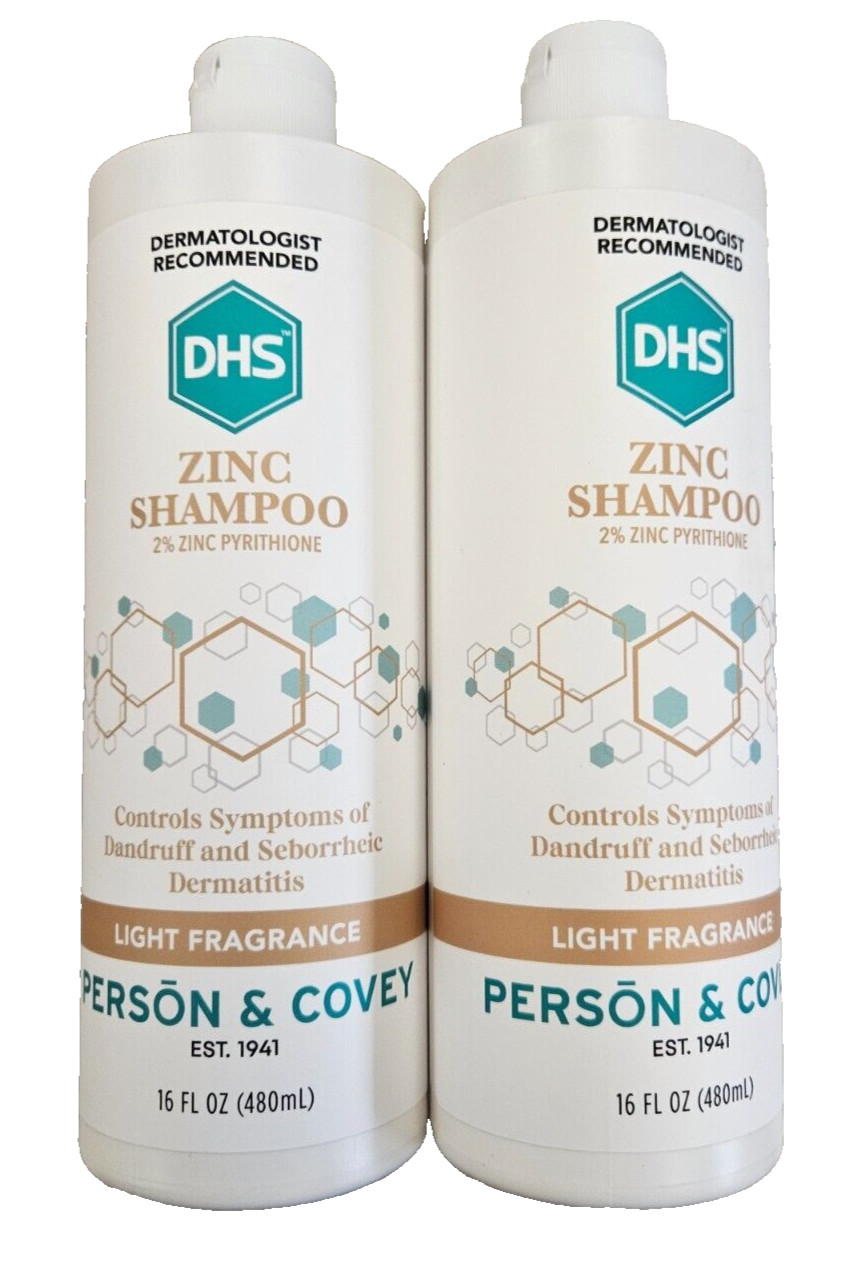 DHS ZINC Shampoo for Dandruff Control 16oz ( 2 pack ) -- NEW LOOK!
